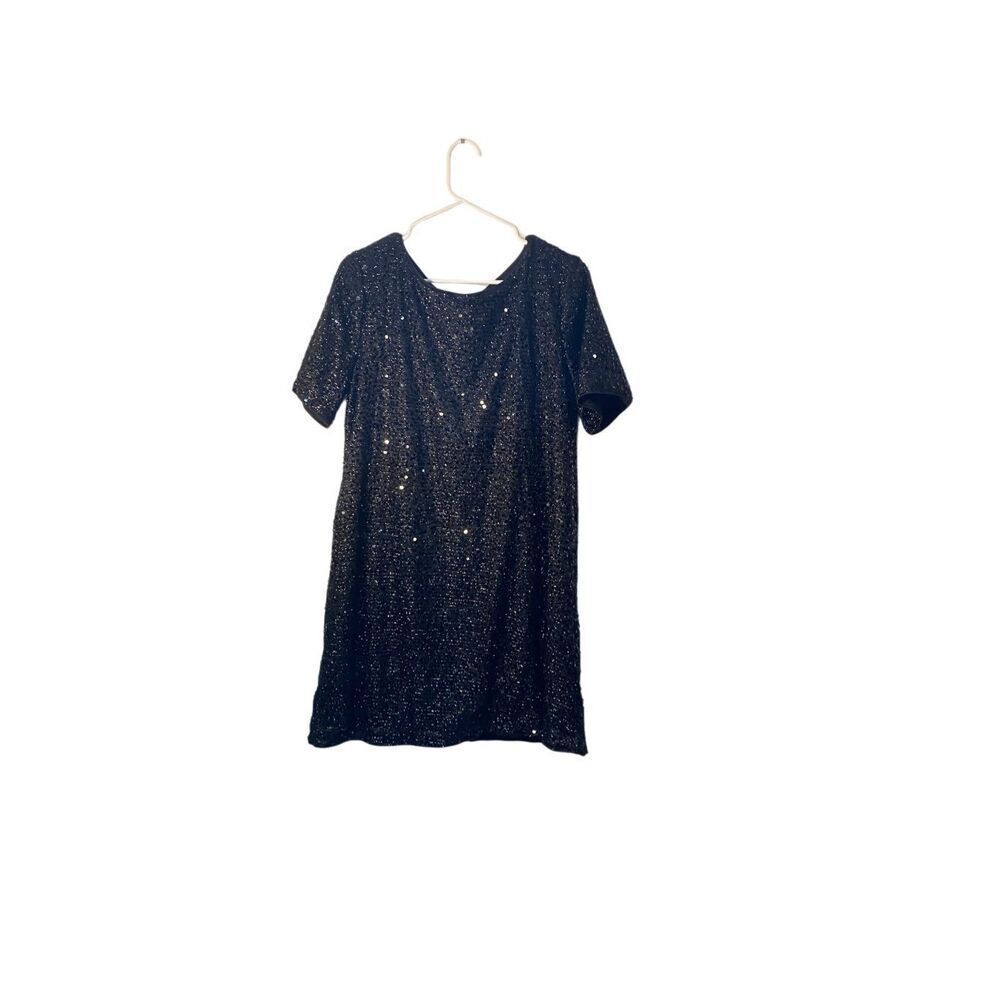 NWT emery rose women’s black sequin, mini dress L